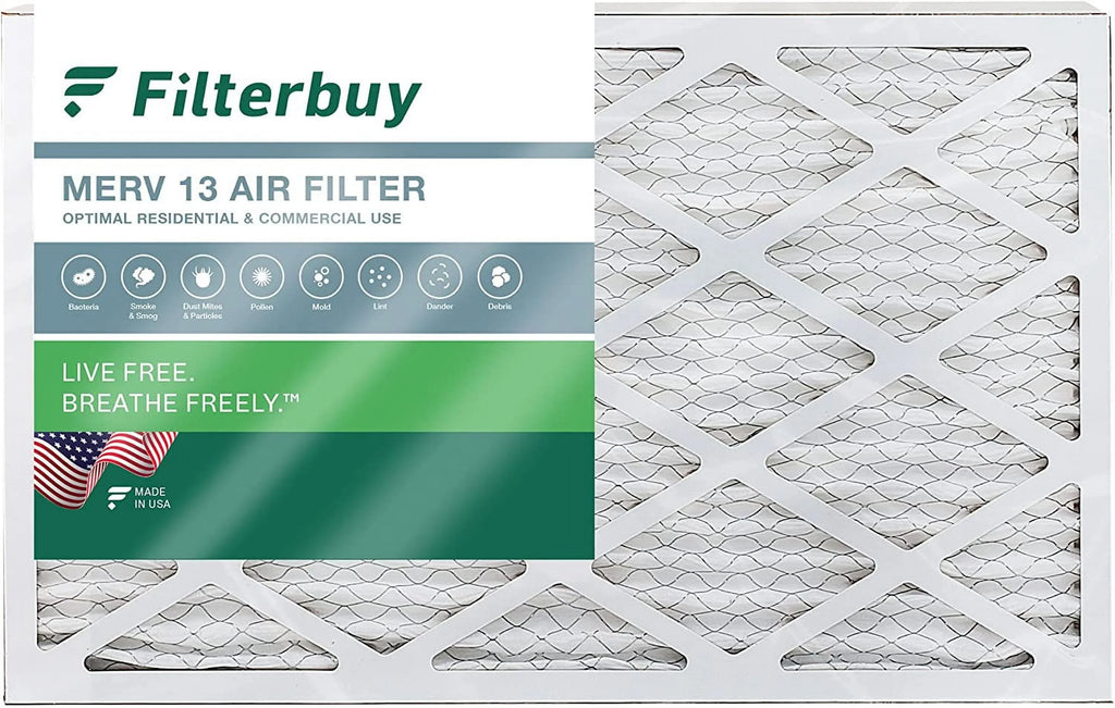 Filterbuy 10x24x1 MERV 13 Pleated HVAC AC Furnace Air Filters (1-Pack)