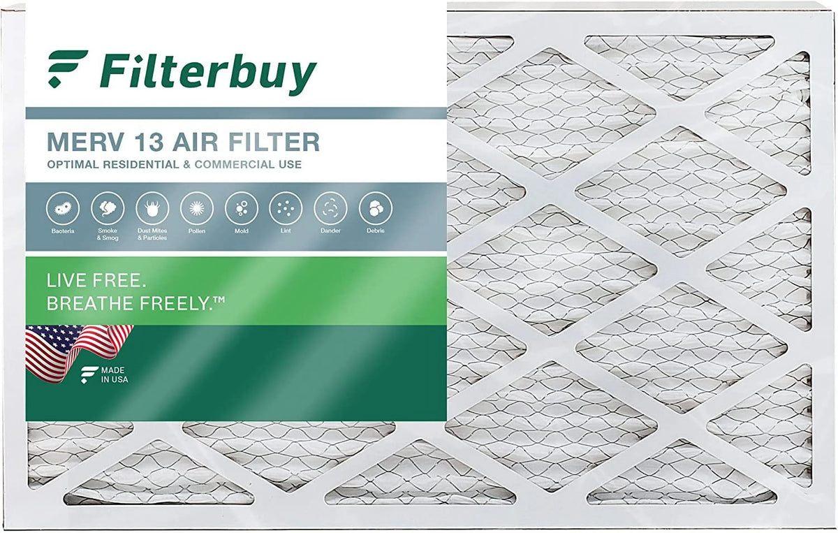 Filterbuy 10x24x1 MERV 13 Pleated HVAC AC Furnace Air Filters (1-Pack)