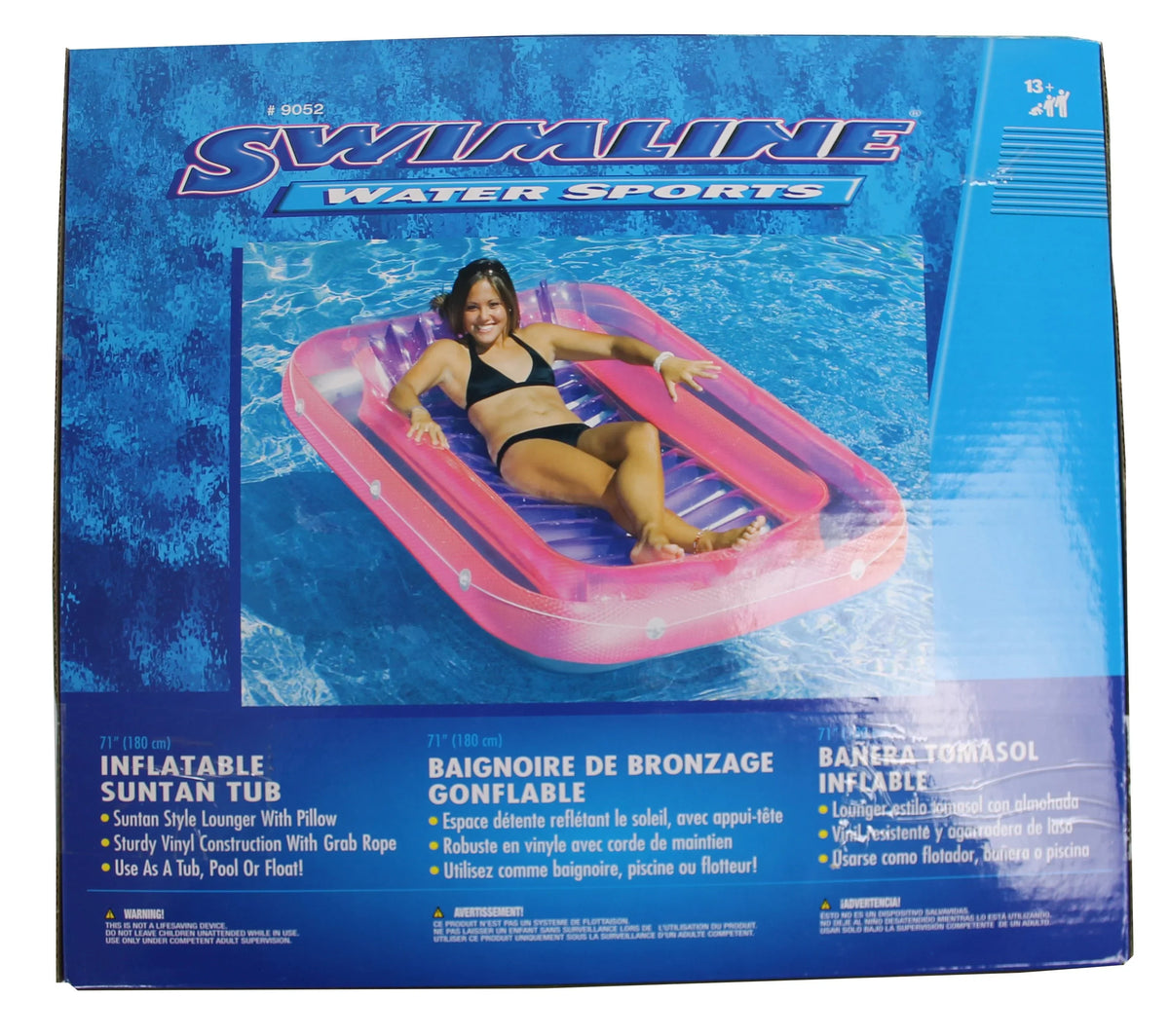 Swimline 9052 71" Pool Inflatable Suntan Tub Float Lounge (Open Box) (6 Pack)