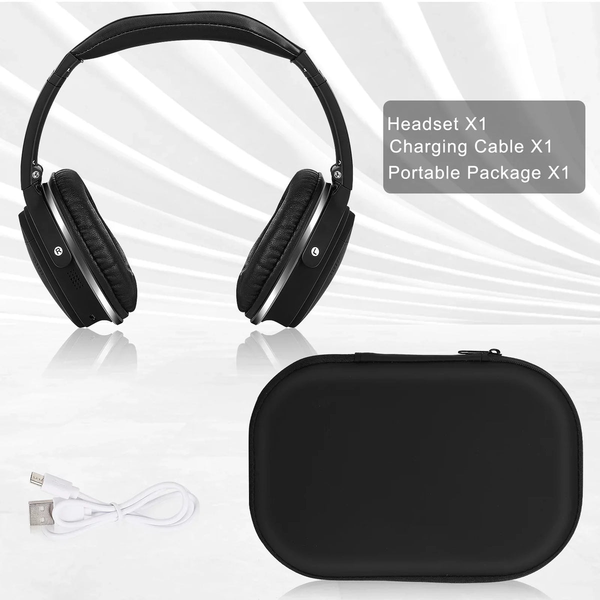 UrbanX UX35 Wireless Bluetooth Stereo Earphones with High Resolution Audio, Deep Bass, Superior Convenience Over The Ear Headphones with Mic for HTC Desire 10 Lifestyle Phone Call Support