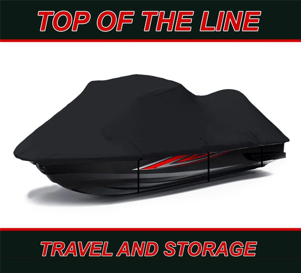 BLACK 600 DENIER JetSki Protection Compatible for Kawasaki STX 900 1997-2006 / STX 1100 1997-1999 / STS 900 2001 2002 Jet Ski PWC Enclosure