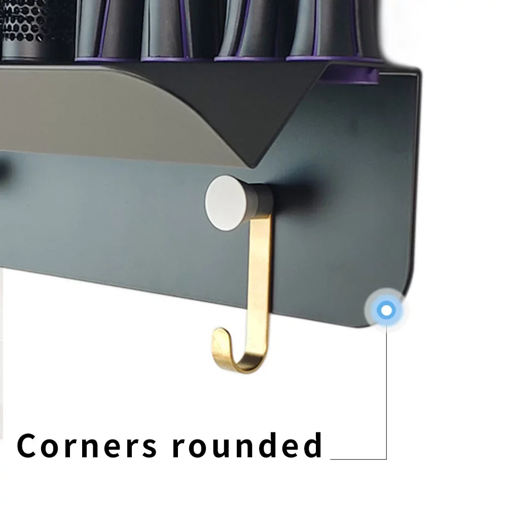 Floatant Wall-mounted Hair Dryer Holder For Dyson Airwrap Styler Hair Curling Iron & Accessory