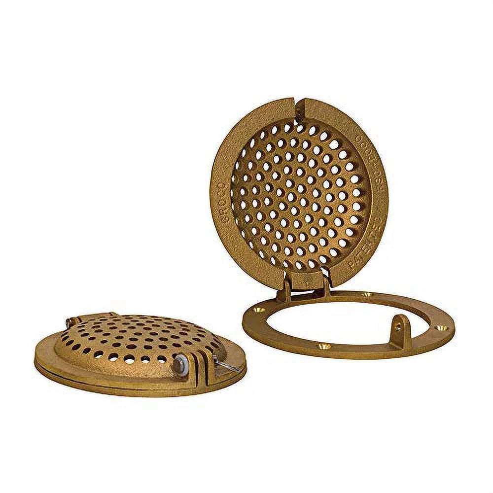 Groco RSC-4000 Bronze Round Hull Strainer with Access Door for Up to 4 in. Thru-Hull