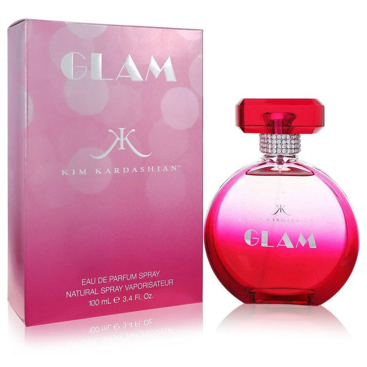 Kim Kardashian Glam by Kim Kardashian Eau De Parfum Spray 3.4 oz for Female