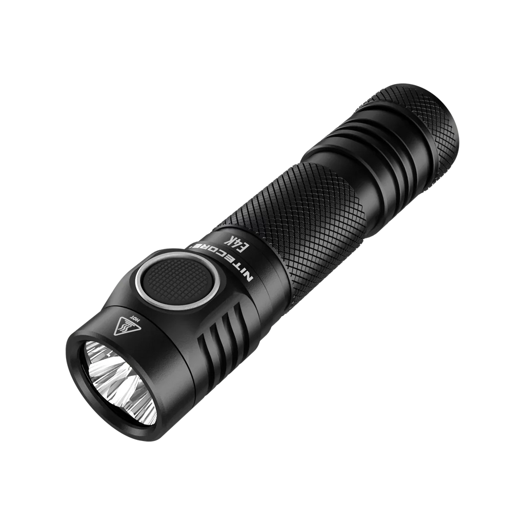 Combo: NITECORE E4K Compact EDC Flashlight - 4400 Lumens -1x NITECORE 21700 Battery Included w/Nitecore UT32 Dual Emitter Headlamp -1100 Lumens