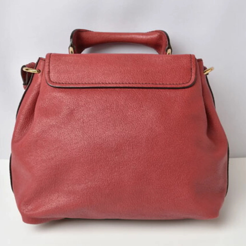 Pre-Owned Chloé Chloe handbag shoulder bag 2way ELISIE Elsie leather Bordeaux (Good)