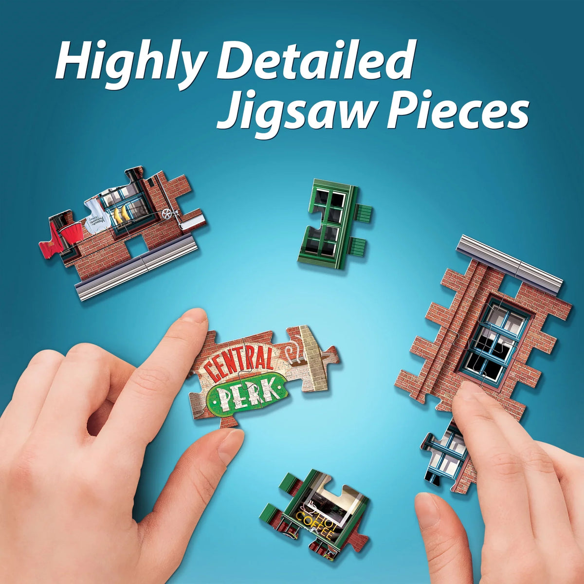 Wrebbit 3D - Friends TV Series Central Perk Coffee Shop 440-Piece 3D Jigsaw Puzzle