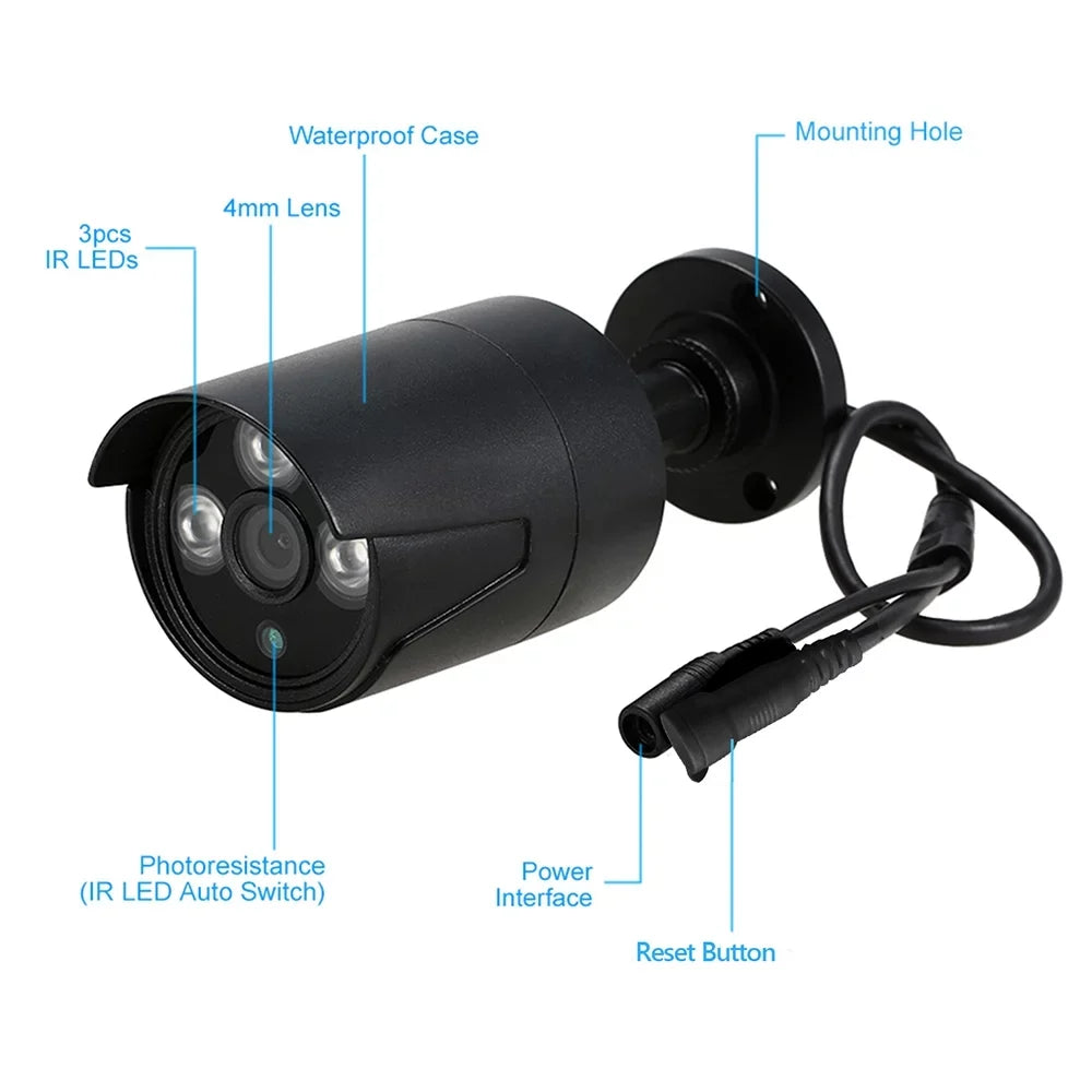 Andoer 4CH 1080P HD WiFi NVR Kit with 4pcs 1.0MP Wireless WiFi Waterproof Outdoor IP Support P2P IR-CUT Phone Control Motion Detection for CCTV System