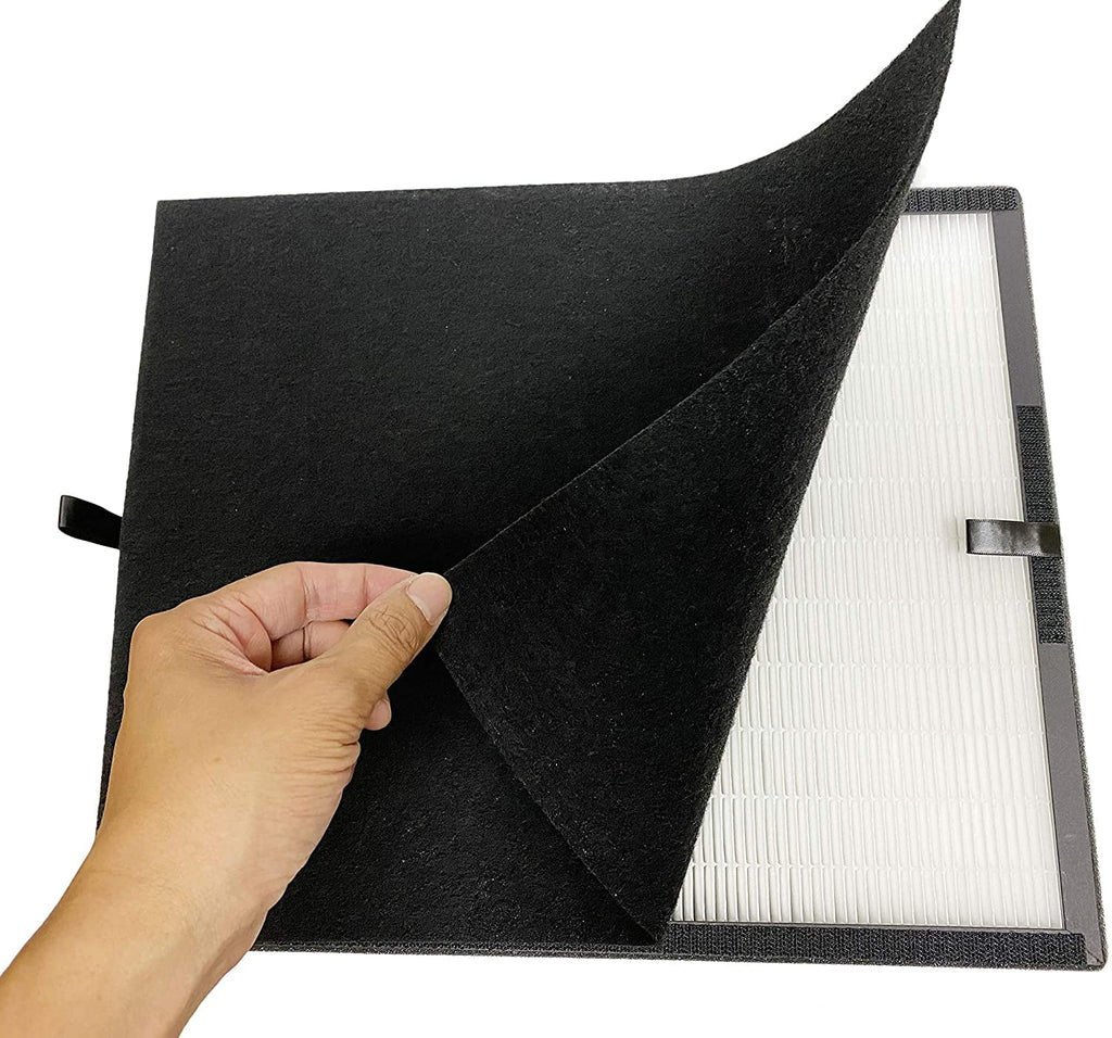 Nispira True HEPA Activated Charcoal Filter Replacement Set Compatible with A350 A375 Air Purifier. Compared to Part BF25A. 4 Packs