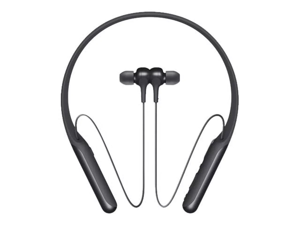 Sony WI-C600N - Earphones with mic - in-ear - behind-the-neck mount - Bluetooth - wireless - NFC - active noise canceling - black