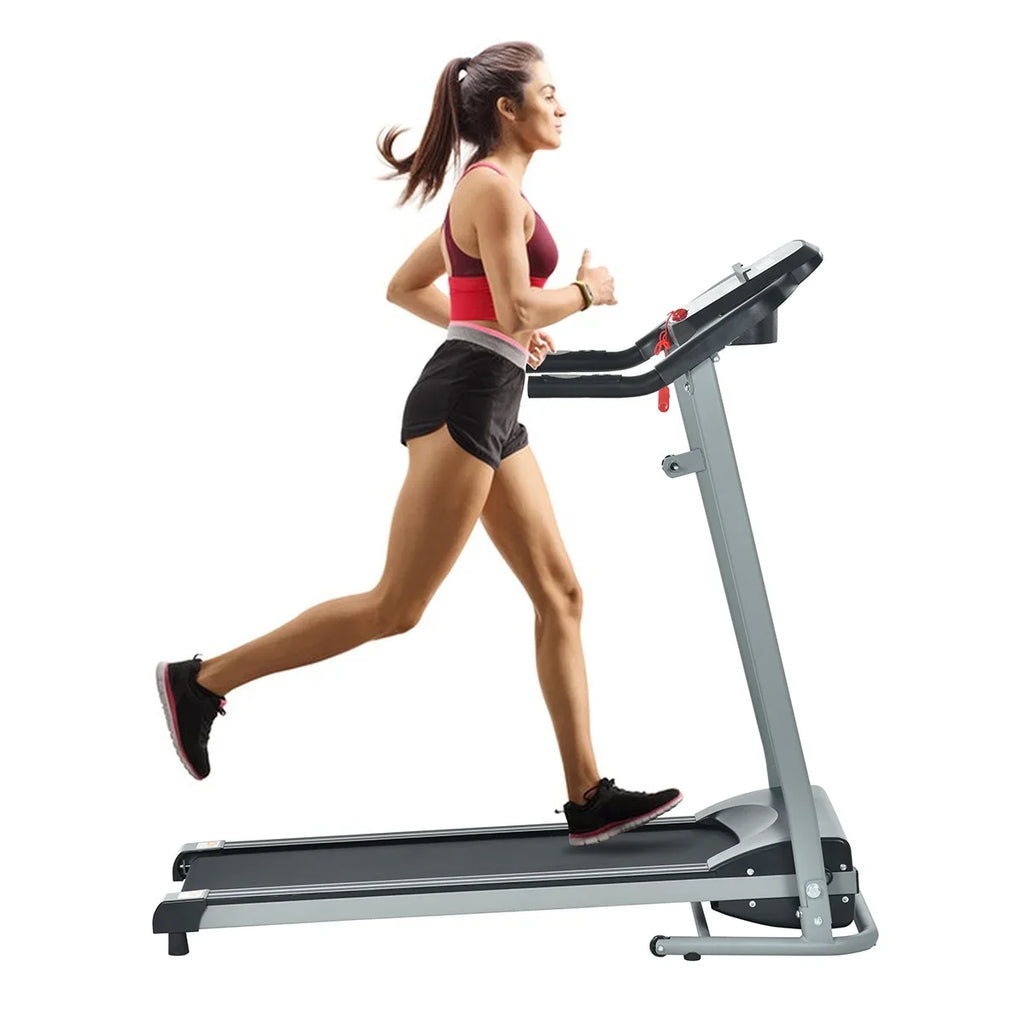 Relife Folding Treadmill with Device Holder + Bottle Hold, Electric Treadmill with 40” x 14” Running Belt, Heart Rate Monitor, Easy Assembly, 1.5HP, Compact Style for Home