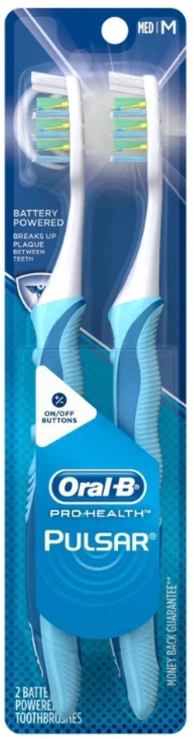Oral-B Pro-Health Pulsar Medium Toothbrushes, Value Pack, Colors May Vary, 2 ea (Pack of 2)