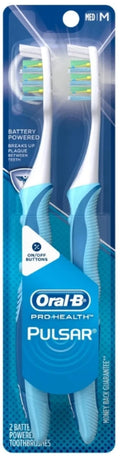 Oral-B Pro-Health Pulsar Medium Toothbrushes, Value Pack, Colors May Vary, 2 ea (Pack of 2)
