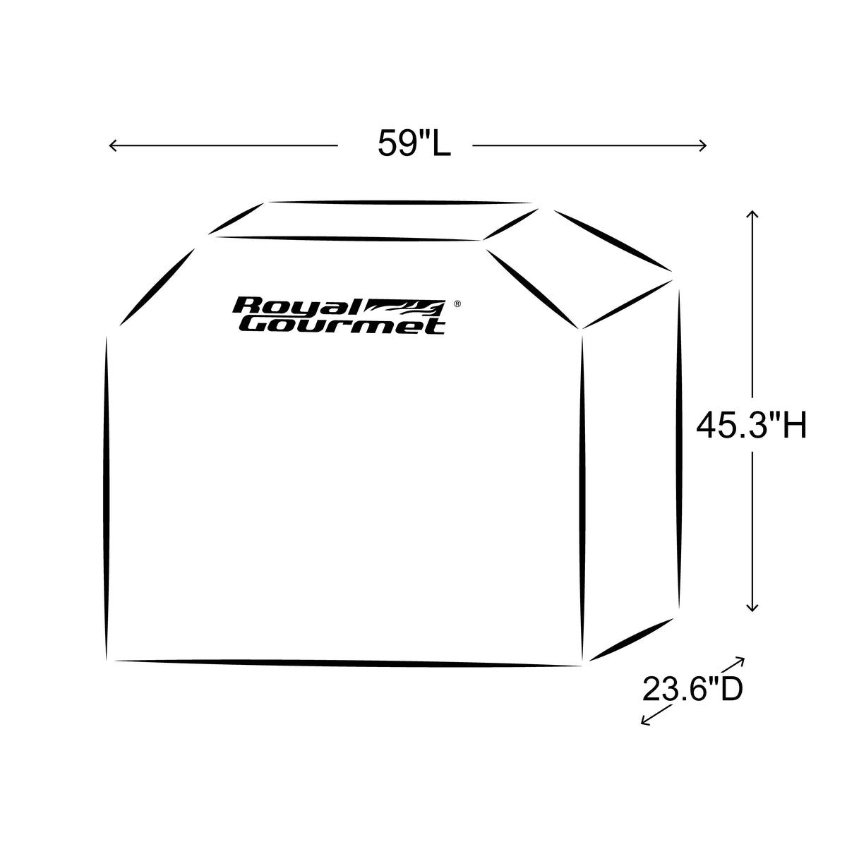 Royal Gourmet 59" Grill Enclosure Oxford Waterproof Heavy Duty CR6013P