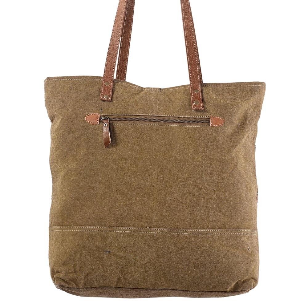 KB OHLAY KB237 TOTE Upcycled Wool Upcycled Canvas Hair-on Genuine Leather women bag western handbag purse