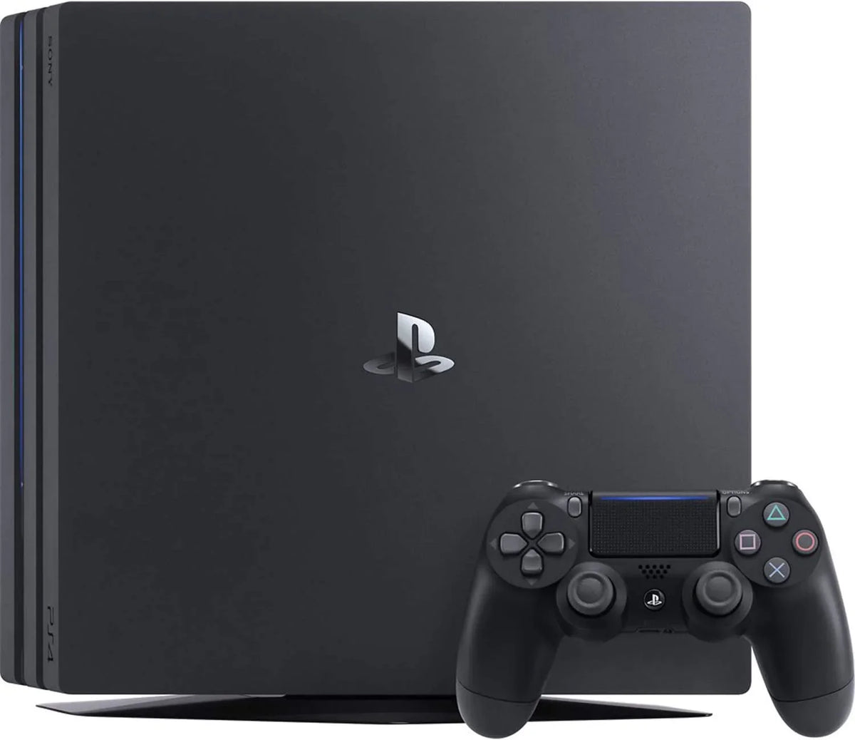 Pre-Owned Sony PlayStation 4 Pro 1TB Black Gaming Console With 2 Controller + Gaming Earbuds With Microphone BOLT AXTION Bundle