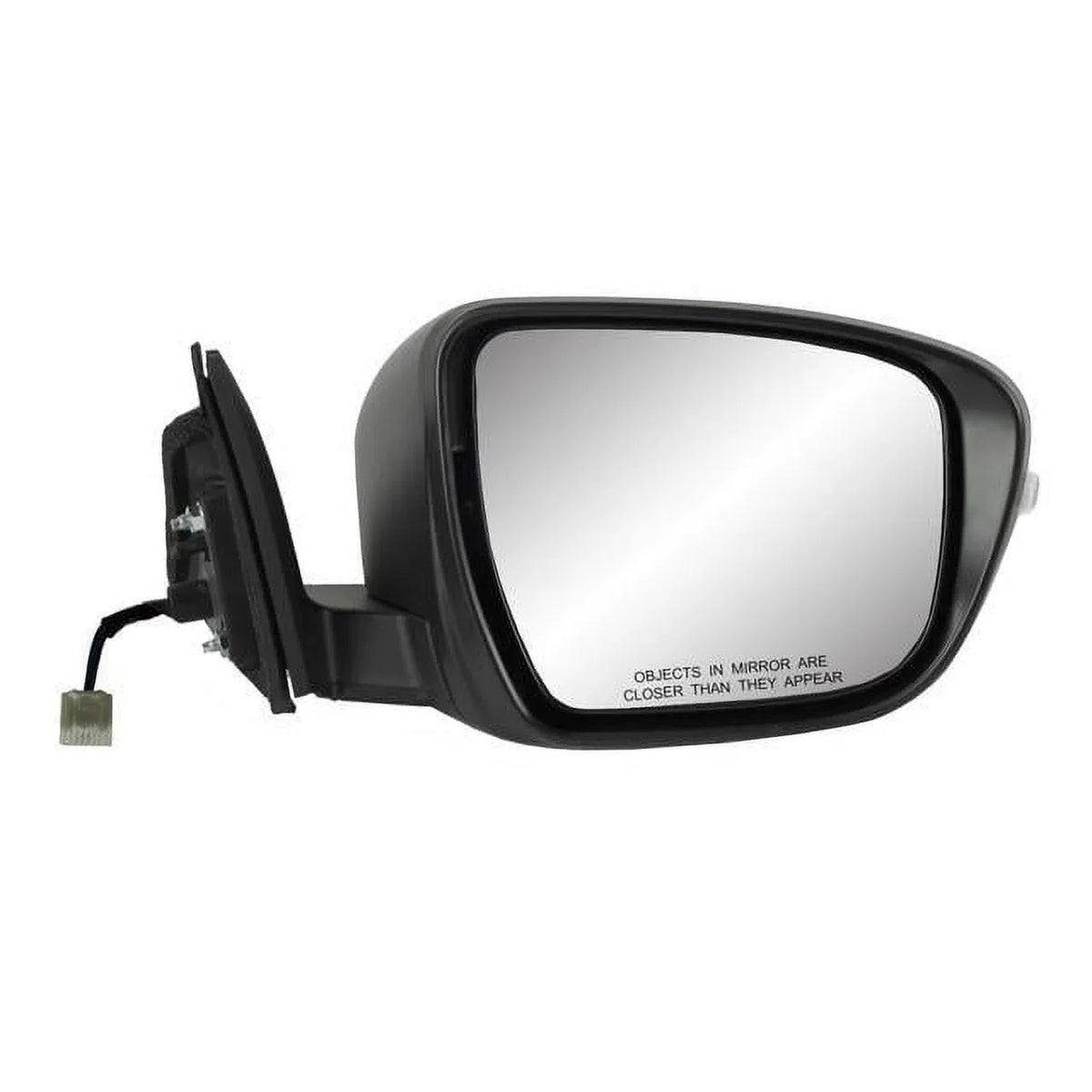 68139N - Fit System Passenger Side Mirror for 14-19 Nissan Rogue US built, 17-19 Japan/ Korea built, 17-18 Hybrid. textured black w/PTM Enclosure w/turn signal, foldaway, w/o camera, no Sport/ Select S