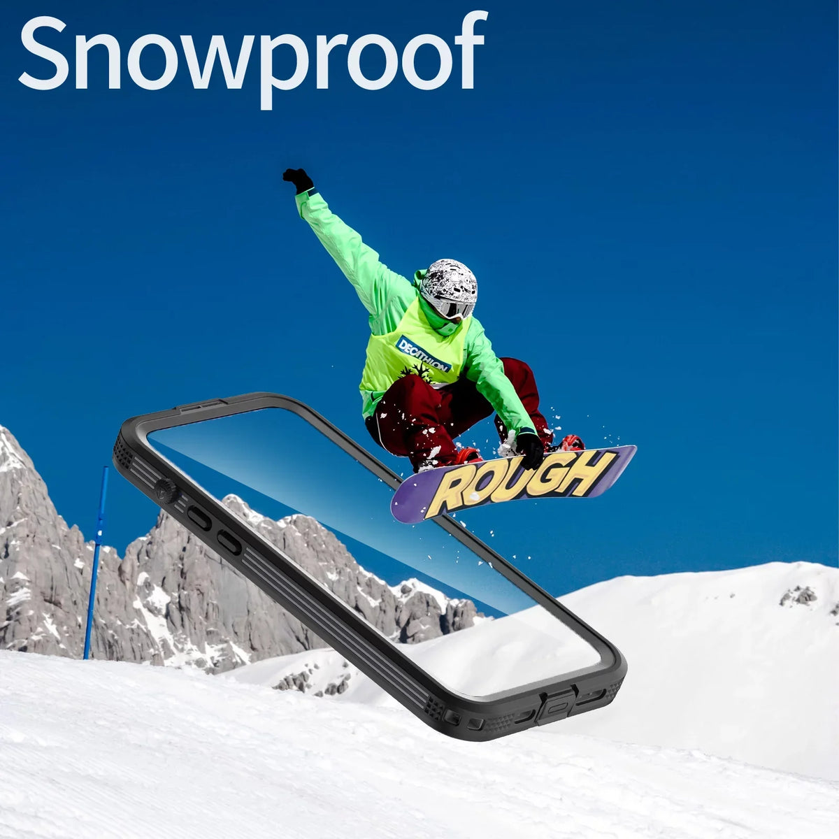 for iPhone 14 Pro 6.1" Case Waterproof, Built-in 6H Screen Protector [Real 360][IP68 Underwater][14FT Military Dropproof][Dustproof][Compatible with MagSafe] for iPhone 14 Pro - Black