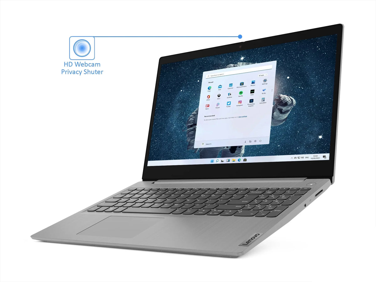 Lenovo IdeaPad 3i Laptop, 15.6" FHD Display, Intel Core i3-1115G4 Upto 4.1GHz, 20GB RAM, 512GB NVMe SSD, HDMI, Card Reader, Wi-Fi, Bluetooth, Windows 11 Pro S