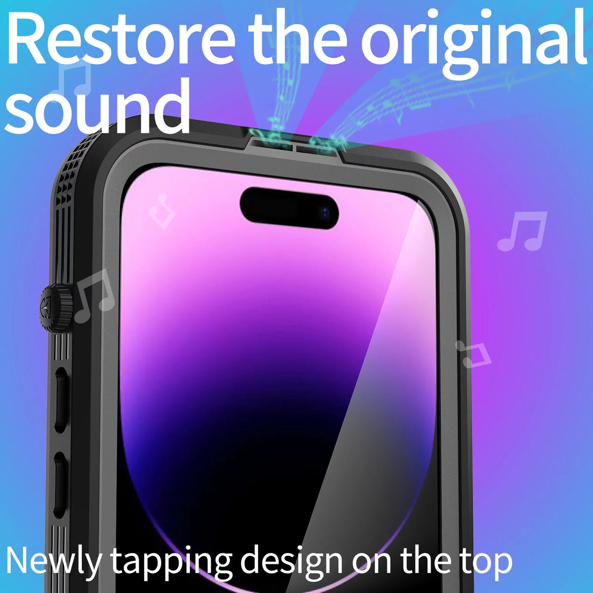 for iPhone 14 Pro 6.1" Case Waterproof, Built-in 6H Screen Protector [Real 360][IP68 Underwater][14FT Military Dropproof][Dustproof][Compatible with MagSafe] for iPhone 14 Pro - Black