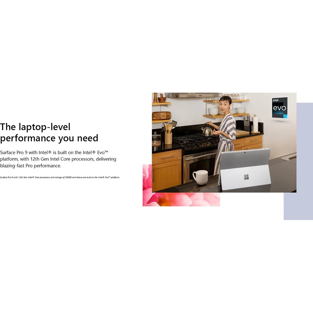 Microsoft Surface Pro 9 (2022), 13" 2-in-1 Tablet/Laptop, 5G Connectivity, Thin and Lightweight, Faster SQ3 Processor for Multi-Tasking, 8GB RAM, 128GB Storage with Windows 11, Platinum - (Open Box)
