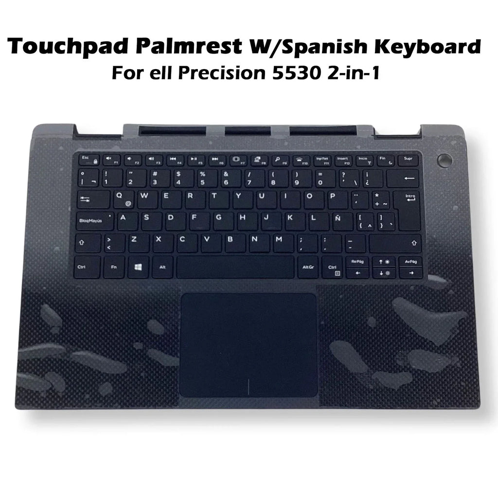 Dell Precision 5530 2-in-1 Touchpad Palmrest Spanish Keyboard Assembly YFVCJ - New
