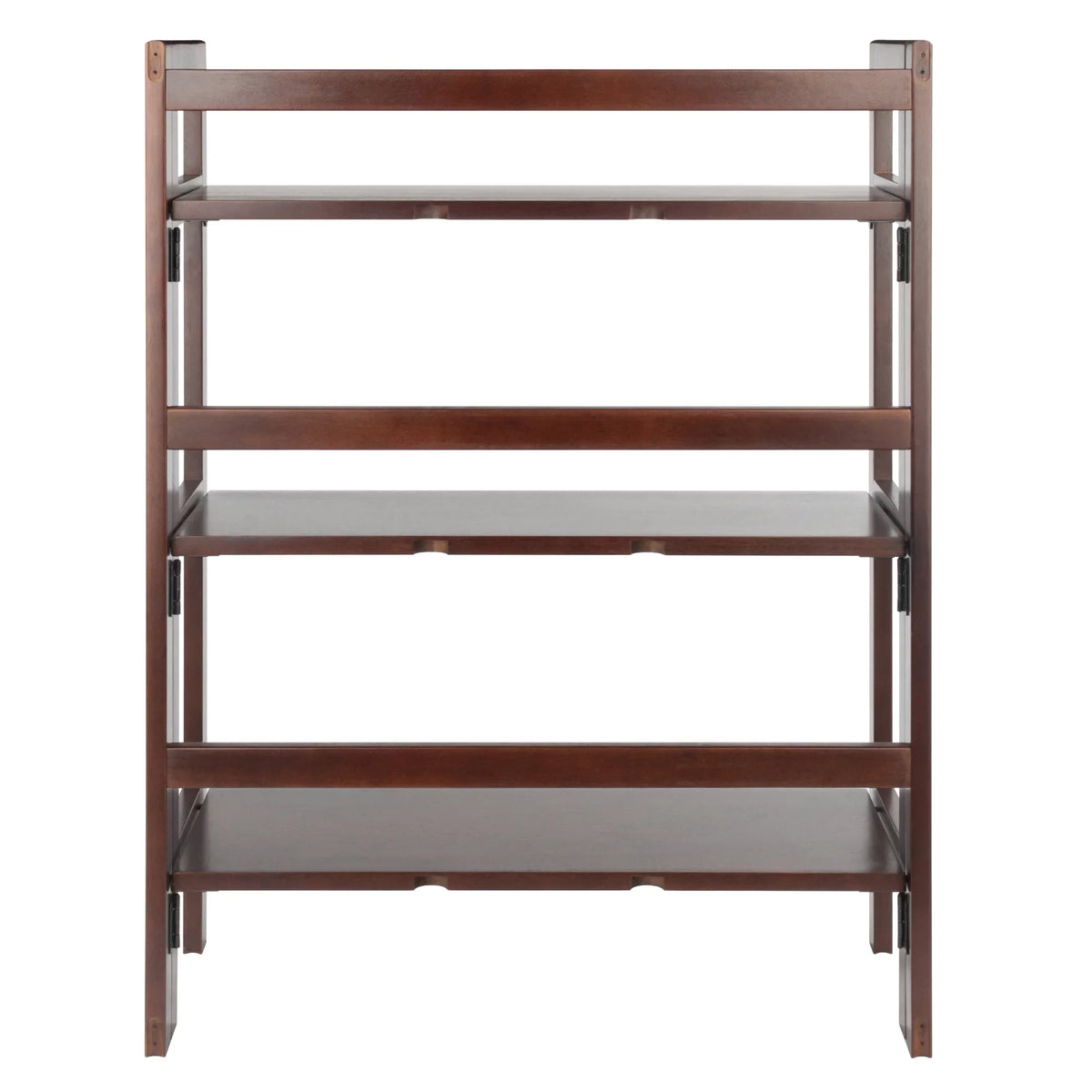 Winsome Timber Terry 3-Tier Foldable Shelf, Stackable, Walnut Finish