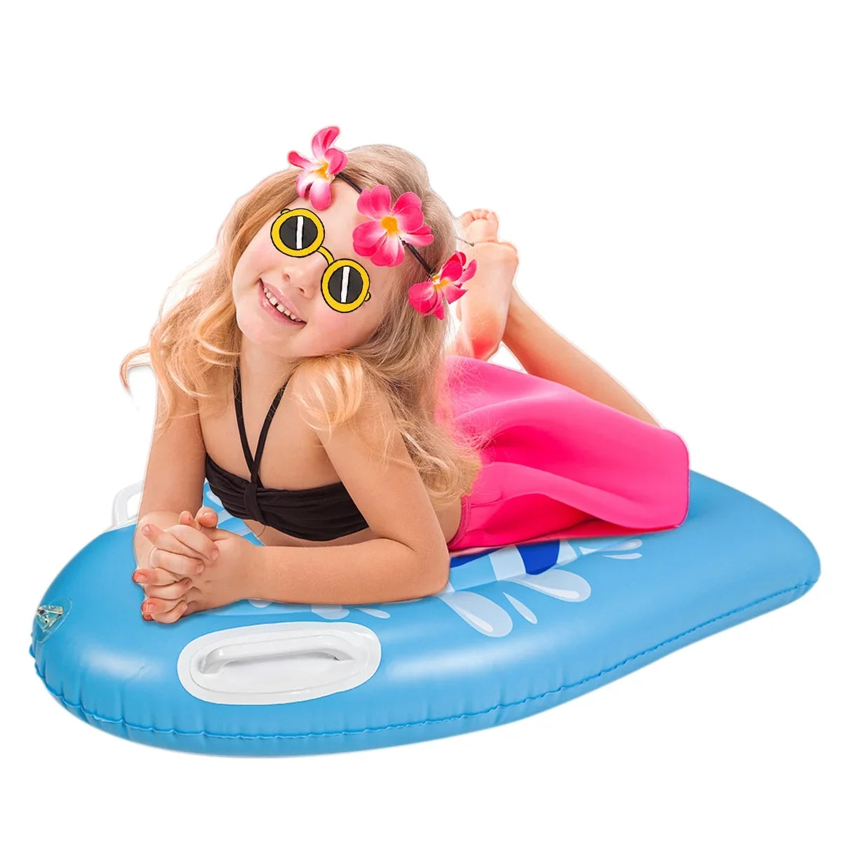 SUGIFT Inflatable Pool Floats Inflatable Surfboard Inflatable Tubes Fun Water Toys for Kids Beach Outdoor Party Supplies