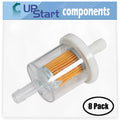 8-Pack 691035 Fuel Filter Replacement for Briggs & Stratton 14D932-0103-F1 Engine - Compatible with 493629 Fuel Filter 40 Micron