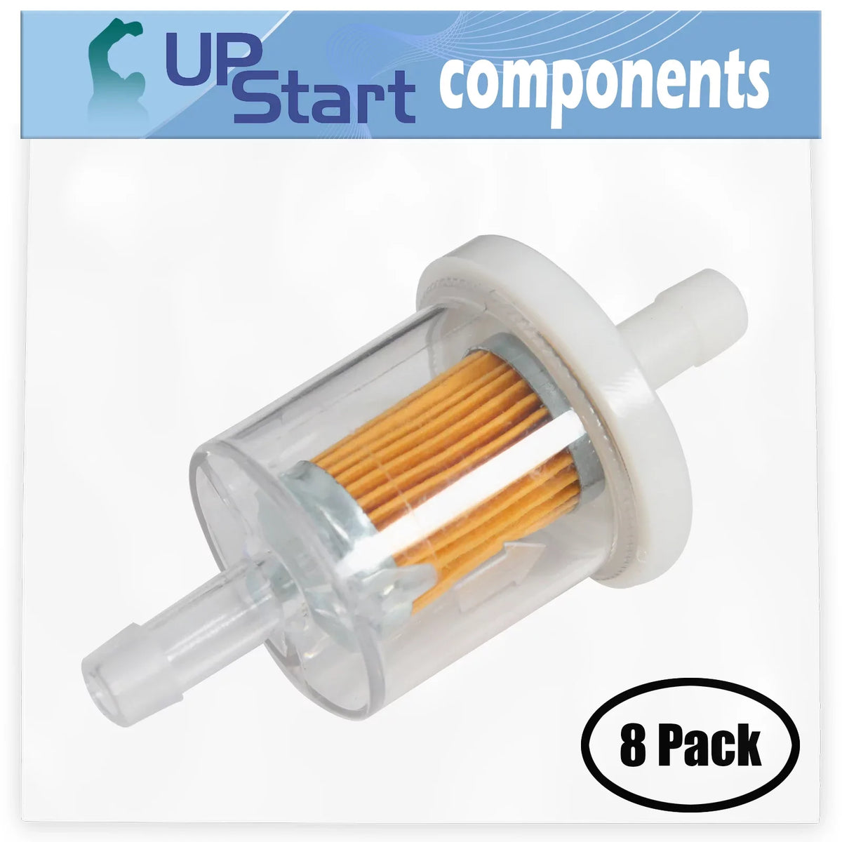 8-Pack 691035 Fuel Filter Replacement for Kawasaki FH381V BS12 4 Stroke Engine - Compatible with 493629 Fuel Filter 40 Micron