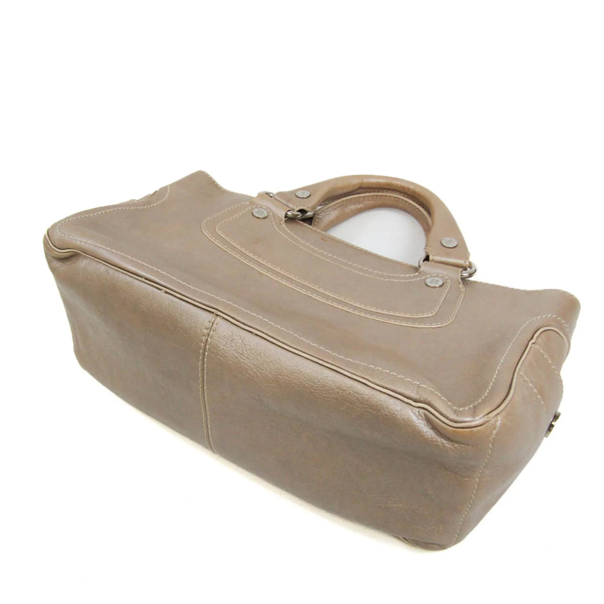 Pre-Owned Celine Boogie Women's Leather Handbag Beige,Champagne (Good)