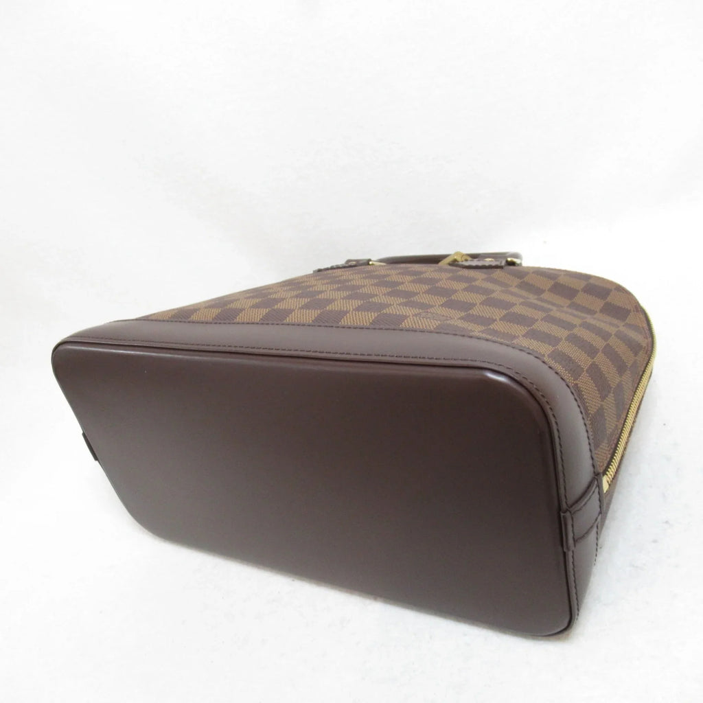 Pre-Owned LOUIS VUITTON Alma handbag Brown Ebene Damier PVC coated canvas N51131 (Good)