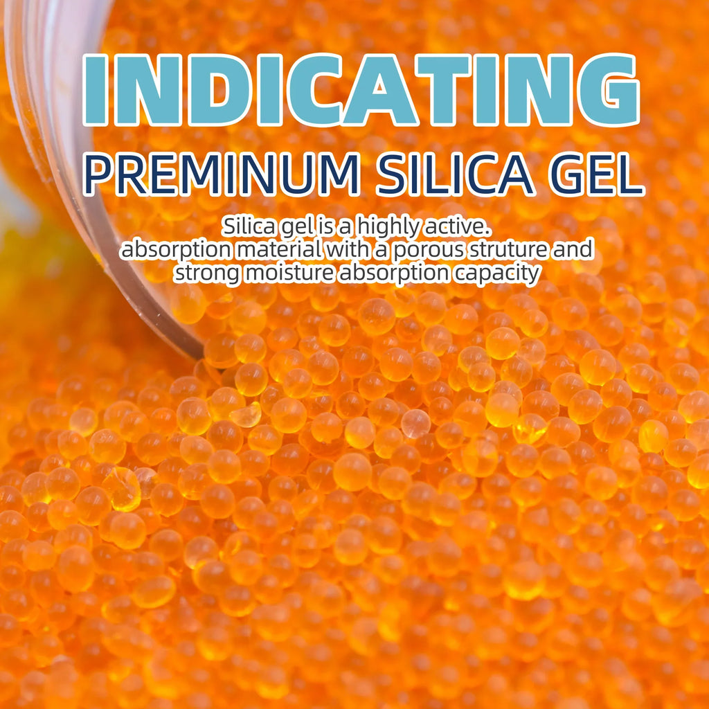 Wisesorb 12LBS Orange Premium Indicating Silica Gel Desiccant Beads, Indicating Silica Orange to Dark Green, Reusable Silica Gel for Storage, Drying Desiccant Dehumidifier