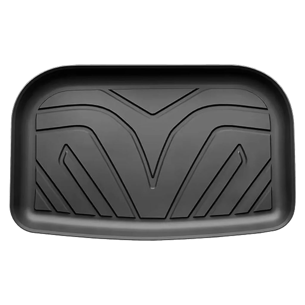 Ikon Motorsports 3D TPE Floor Mats + Trunk Mat Compatible with 2020-2023 Tesla Model Y, All Weather Floor Liners, Front & 2nd Row Full Set Custom Protection Heavy Duty Rear Tray Cargo Mats, Black