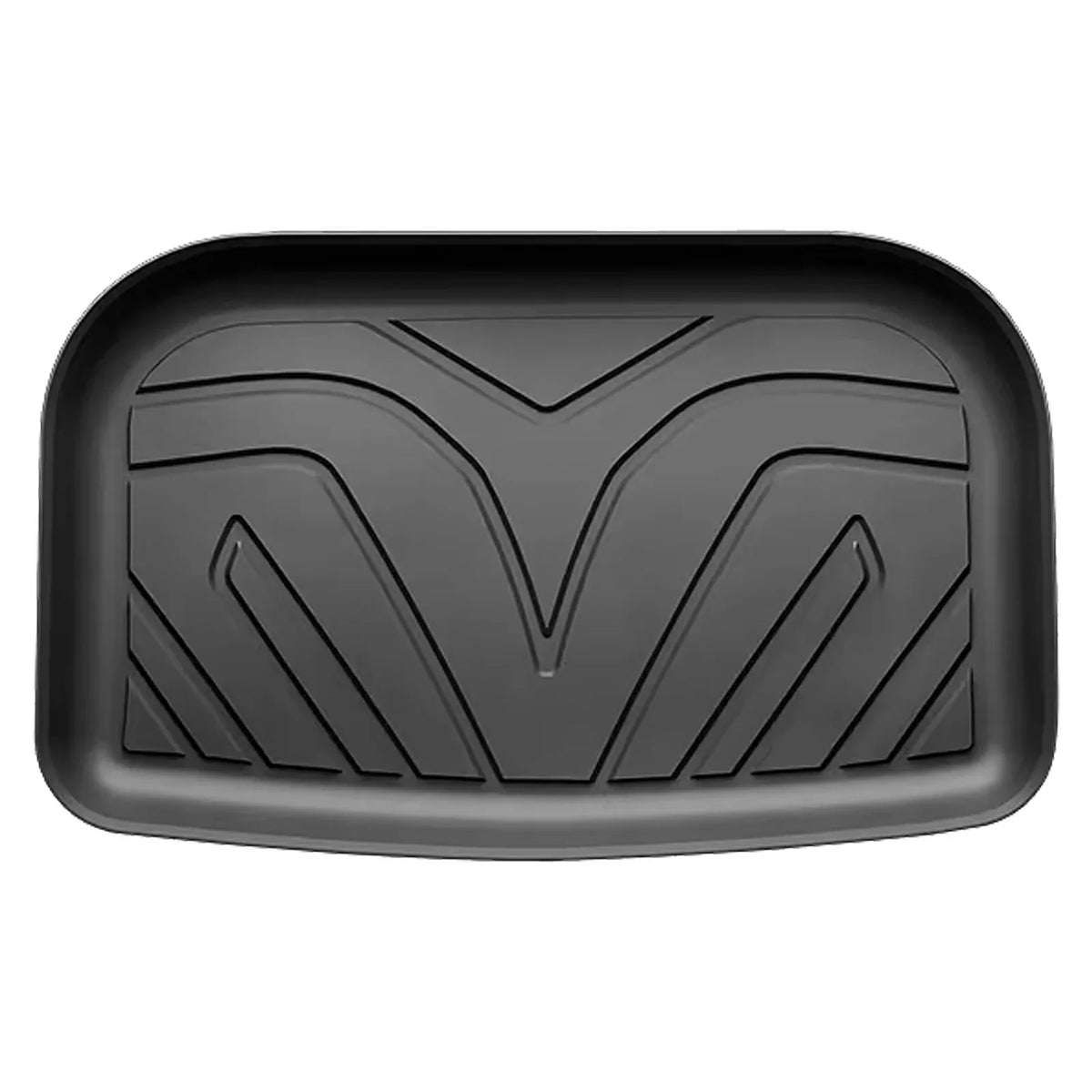 Ikon Motorsports 3D TPE Floor Mats + Trunk Mat Compatible with 2020-2023 Tesla Model Y, All Weather Floor Liners, Front & 2nd Row Full Set Custom Protection Heavy Duty Rear Tray Cargo Mats, Black
