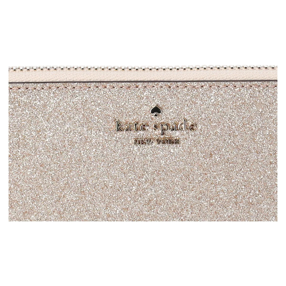 Kate Spade Glimmer Large Top Zip Tote Shoulder Bag Gold Glitter Holiday + Wallet