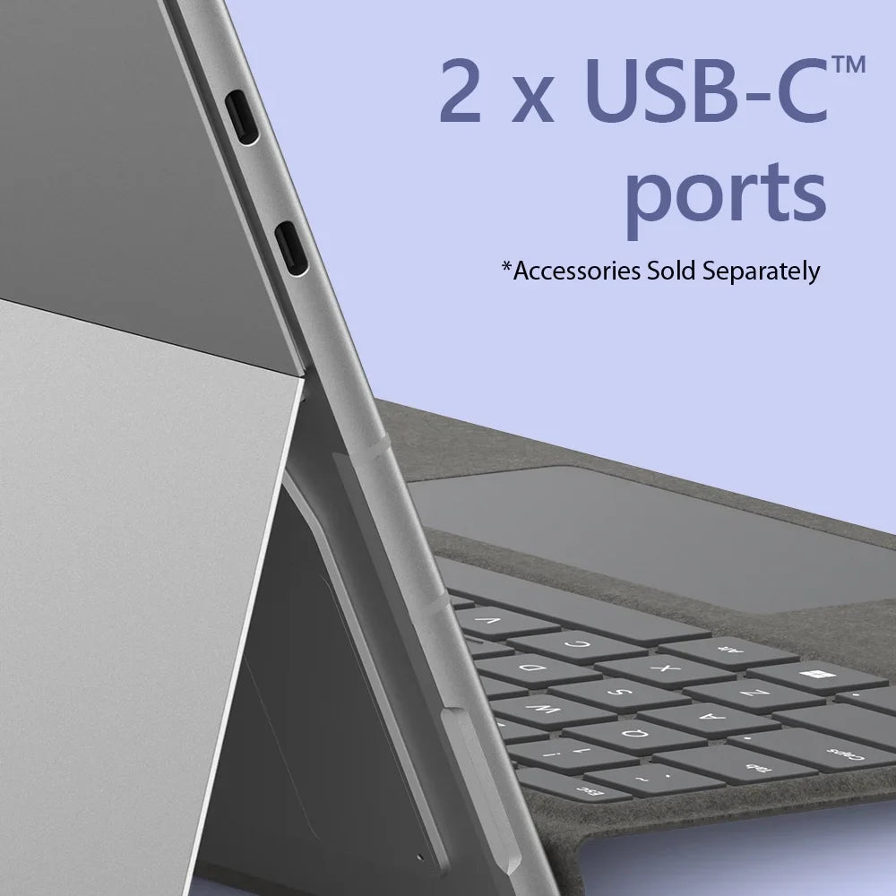 Microsoft Surface Pro 9 (2022), 13" 2-in-1 Tablet/Laptop, 5G Connectivity, Thin and Lightweight, Faster SQ3 Processor for Multi-Tasking, 8GB RAM, 128GB Storage with Windows 11, Platinum - (Open Box)