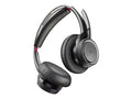 Poly Voyager Focus B825 UC Headset - Google Assistant, Siri - Stereo - USB Type A - Wired/Wireless - Bluetooth - 98.4 ft - 32 Ohm - 20 Hz - 20 kHz - Over-the-head - Binaural - Ear-cup - MEMS Techno...