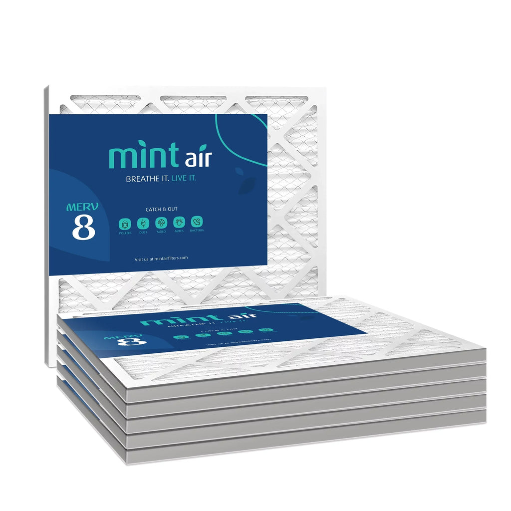 Mint Air, 16x20x1 Air Filter MERV 8, Pleated HVAC AC Furnace Filters (6 Pack)