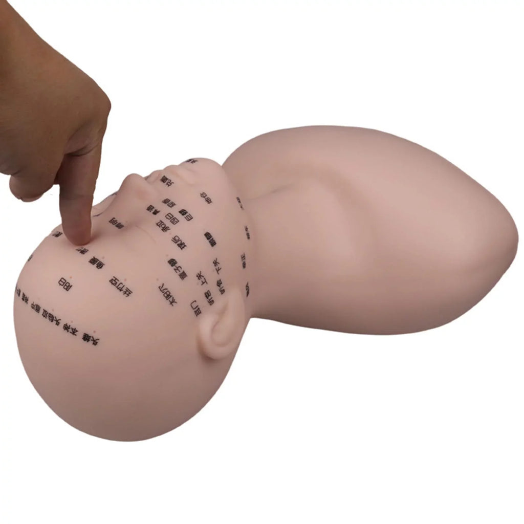 Professional Practice Training Mannequin Head Model Reusable Multifunction with Shoulder Soft for Massage Permanent Makeup Artists Beginners Black