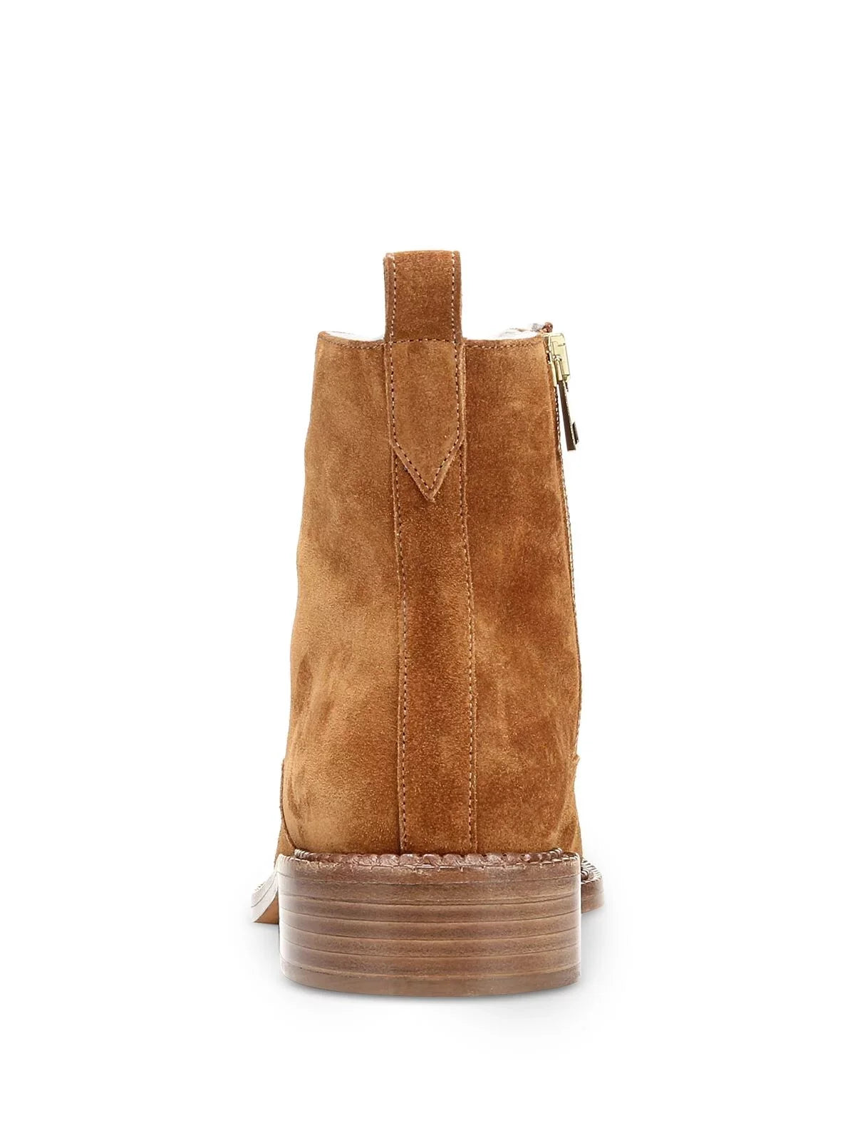 VINCE. Womens Brown Relaxation Lace Cabria Round Toe Block Heel Zip-Up Leather Hiking Boots 8 M