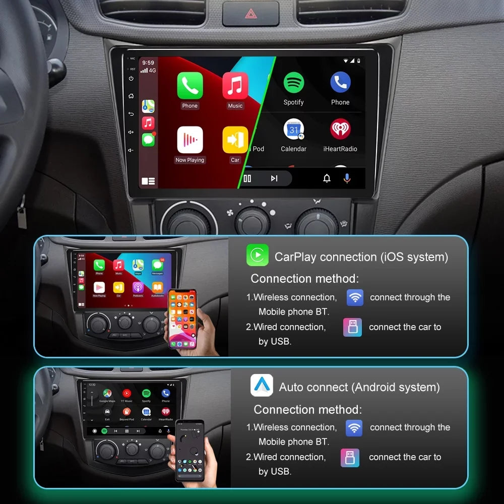 JMANCE Car GPS Radio for Jeep Compass Patriot 2010-2017 Android 10 Player 10.1" Sat Nav Stereo 2+32GB