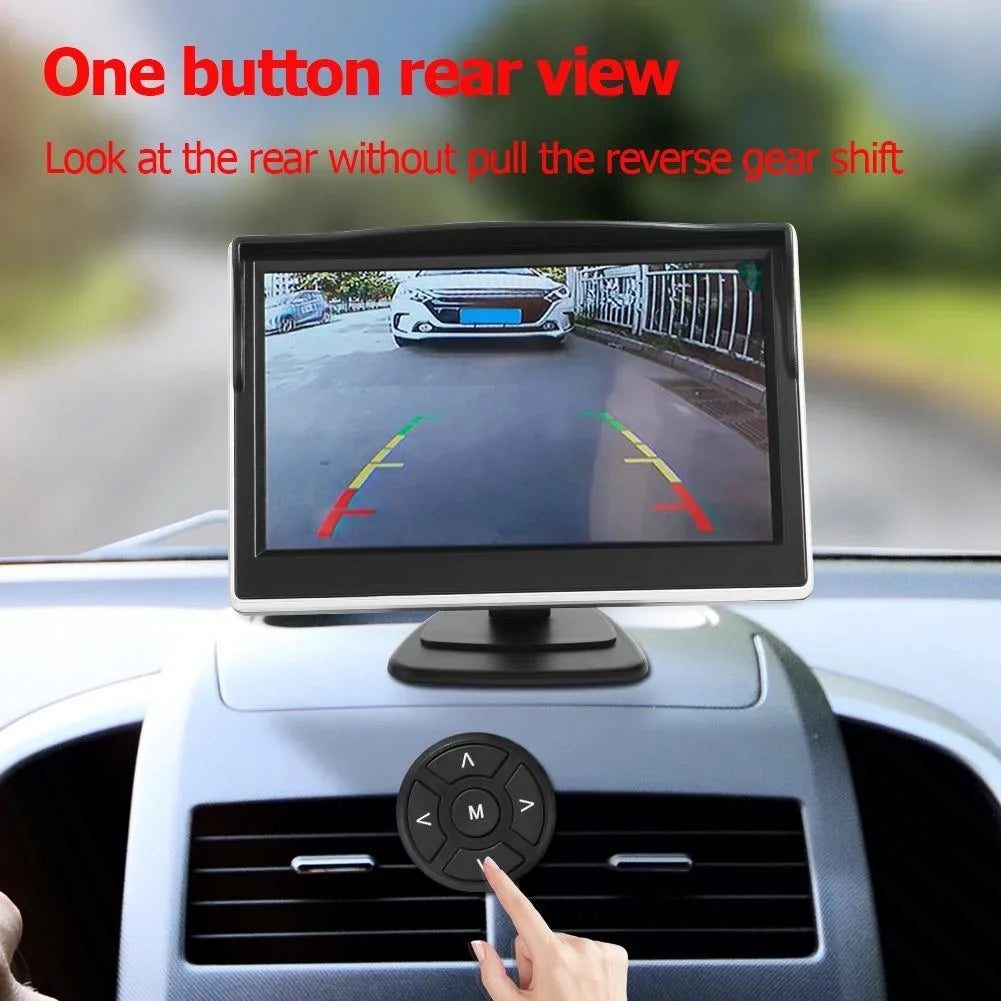 Jocestyle 360 Degree Bird View System 4 Camera Car DVR Recording Cam with 5in Monitor