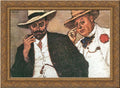 Lajos und Odon 24x20 Gold Ornate Timber Framed Canvas Art by Rippl Ronai, Jozsef