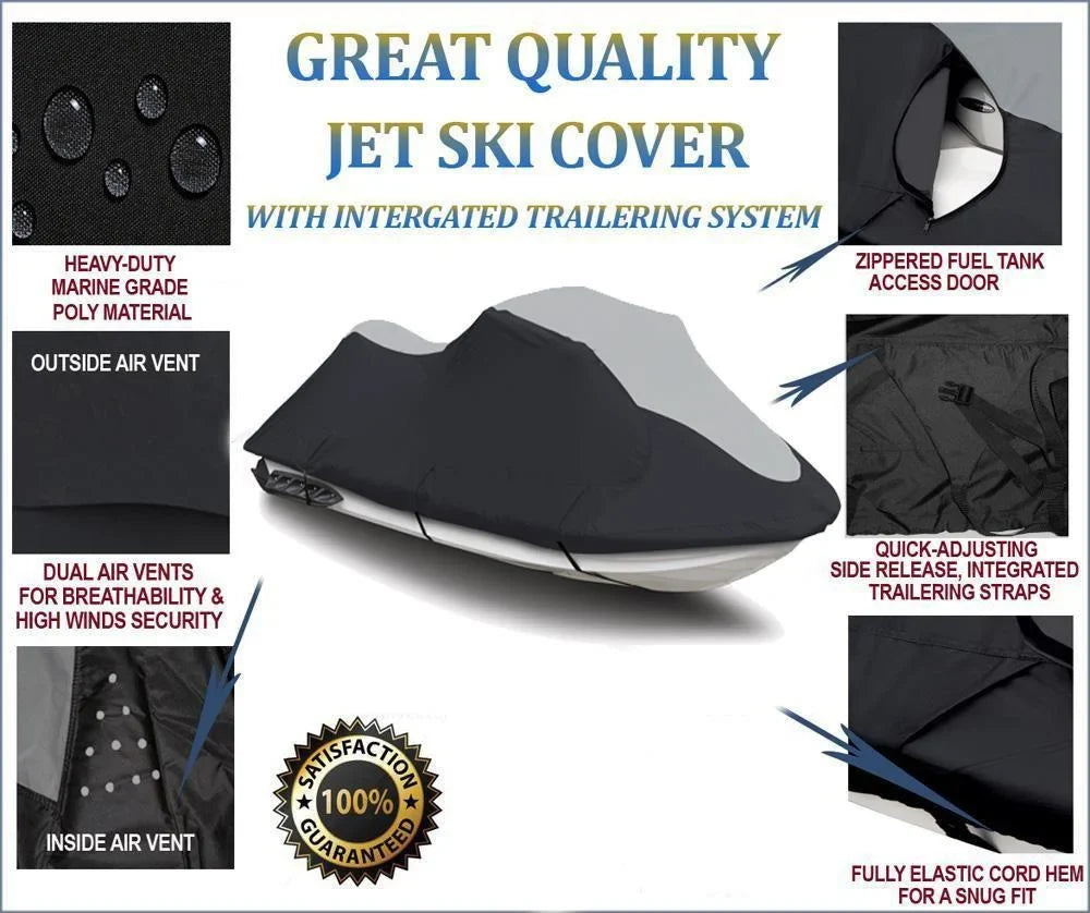 SUPER HEAVY-DUTY PWC 600D JET SKI Enclosure Compatible for Sea Doo Sea-Doo RXX 2001 2002 Jet Ski Shield PWC Protection 2 Seater