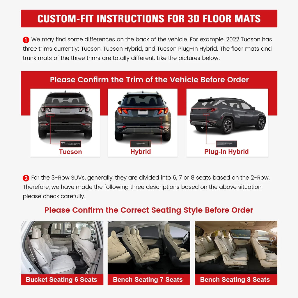 Ikon Motorsports Floor Mats & Trunk Mat Compatible With 2023-2024 Toyota Prius , Black 3D Molded Carpets Liner 1st 2nd Row Front Rear Pad 4PC TPE Thermo Plastic Elastomer All Weather Protector