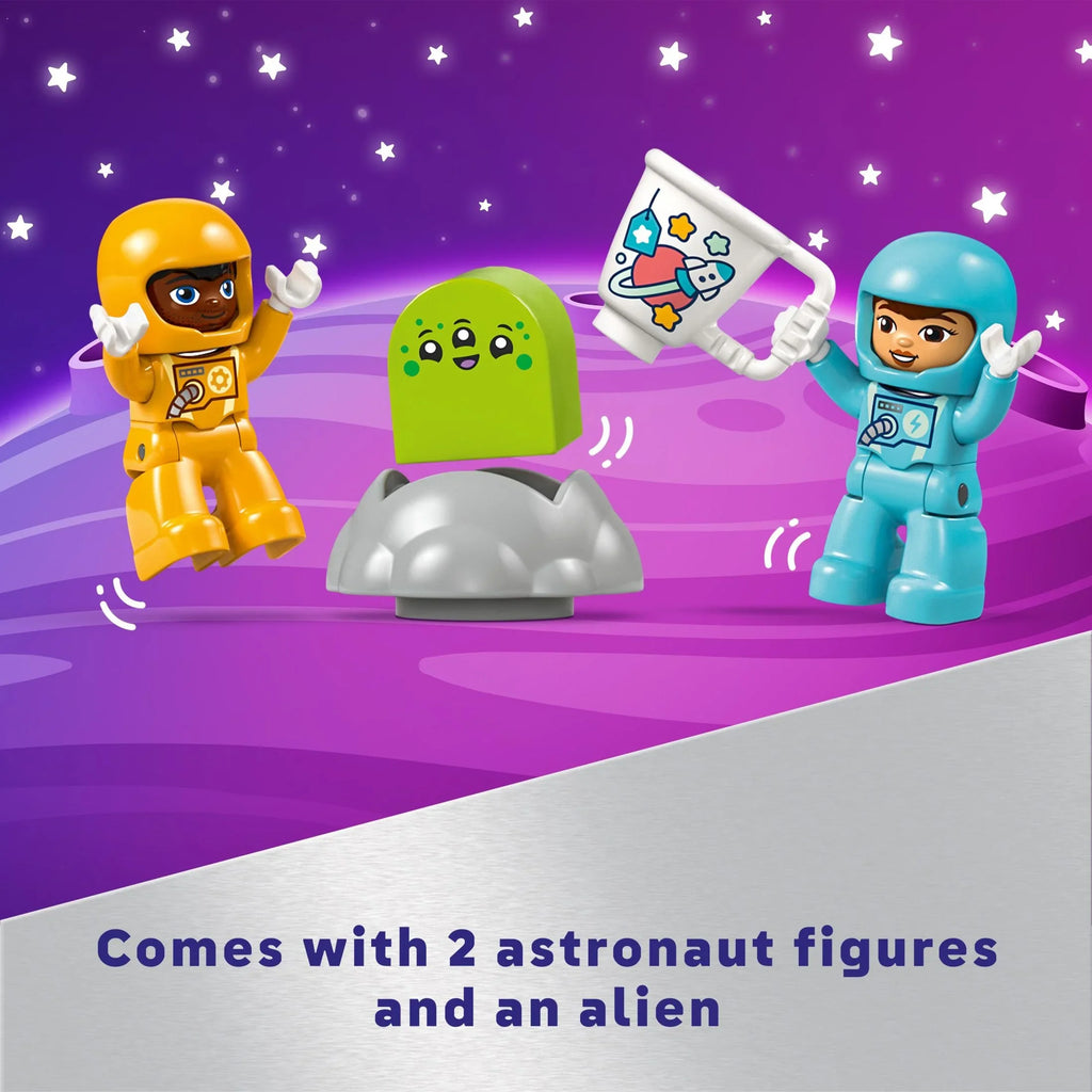 LEGO DUPLO 3 in 1 Space Shuttle Adventure Rocket Ship Building Set, Kids Educational Space Protection Toy for 3-Year-Olds and Up, Develops Preschool Kids’ Learning and Fine Motor Skills, 10422