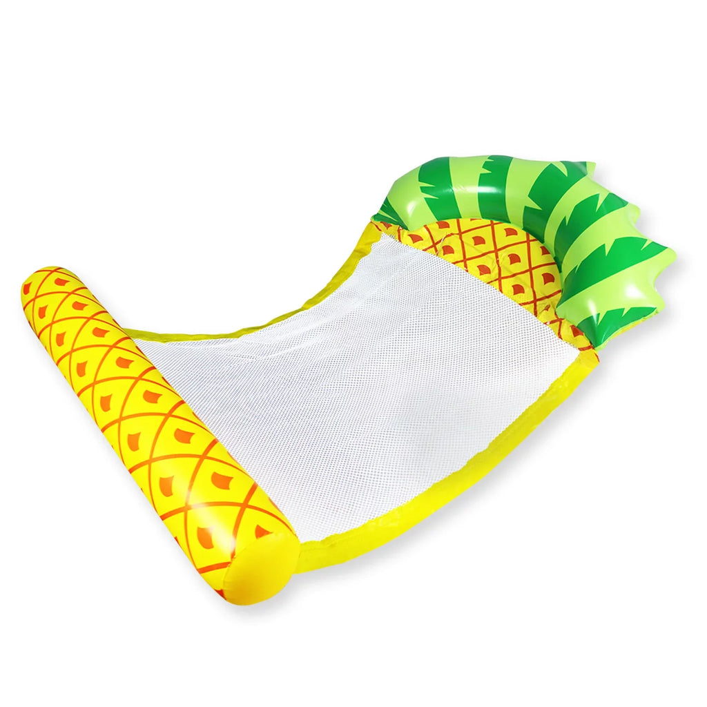 Zoey Adult Swimming Pool Float Water Hammock Lounger, Multi Purpose Ease Inflatable Water Float Pool Lounge, Swimming Pool Float Hammock Raft-Pineapple