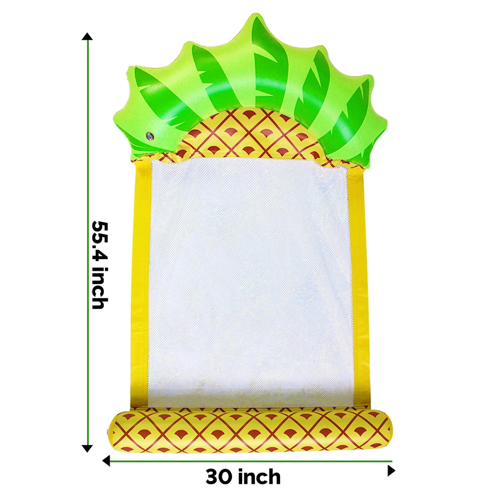 Zoey Adult Swimming Pool Float Water Hammock Lounger, Multi Purpose Ease Inflatable Water Float Pool Lounge, Swimming Pool Float Hammock Raft-Pineapple