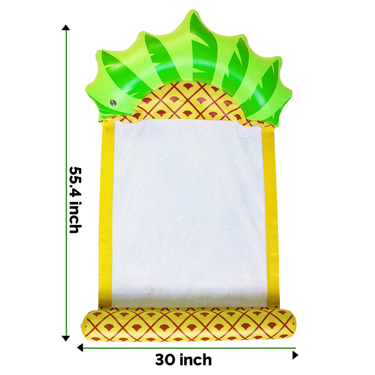 Zoey Adult Swimming Pool Float Water Hammock Lounger, Multi Purpose Ease Inflatable Water Float Pool Lounge, Swimming Pool Float Hammock Raft-Pineapple